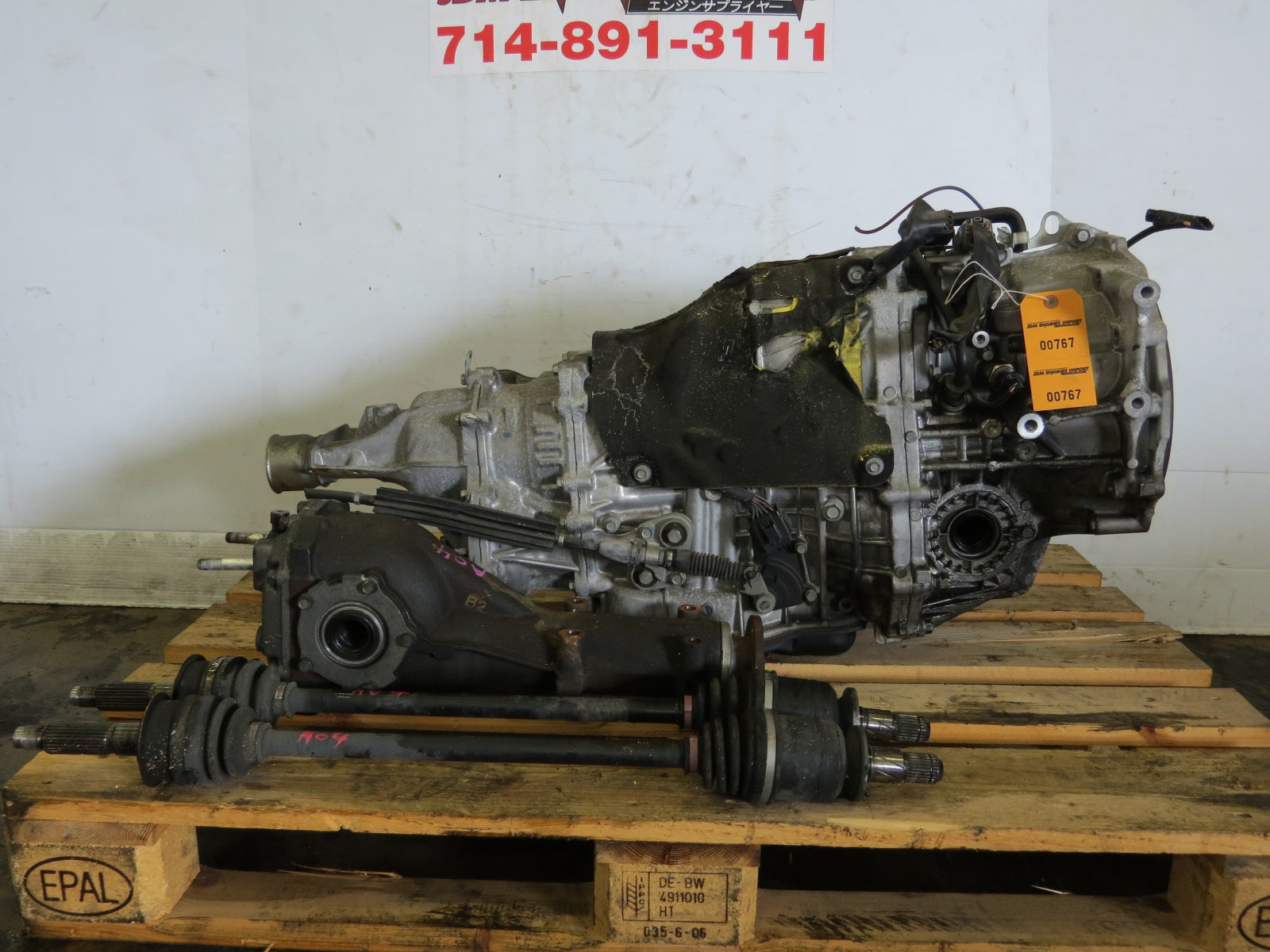 JDM 2010-2011-2012 SUBARU LEGACY (OUTBACK) CVT AUTOMATIC TRANSMISSION MATCHING REAR DIFFERENTIAL & REAR AXLES EJ25 SOHC